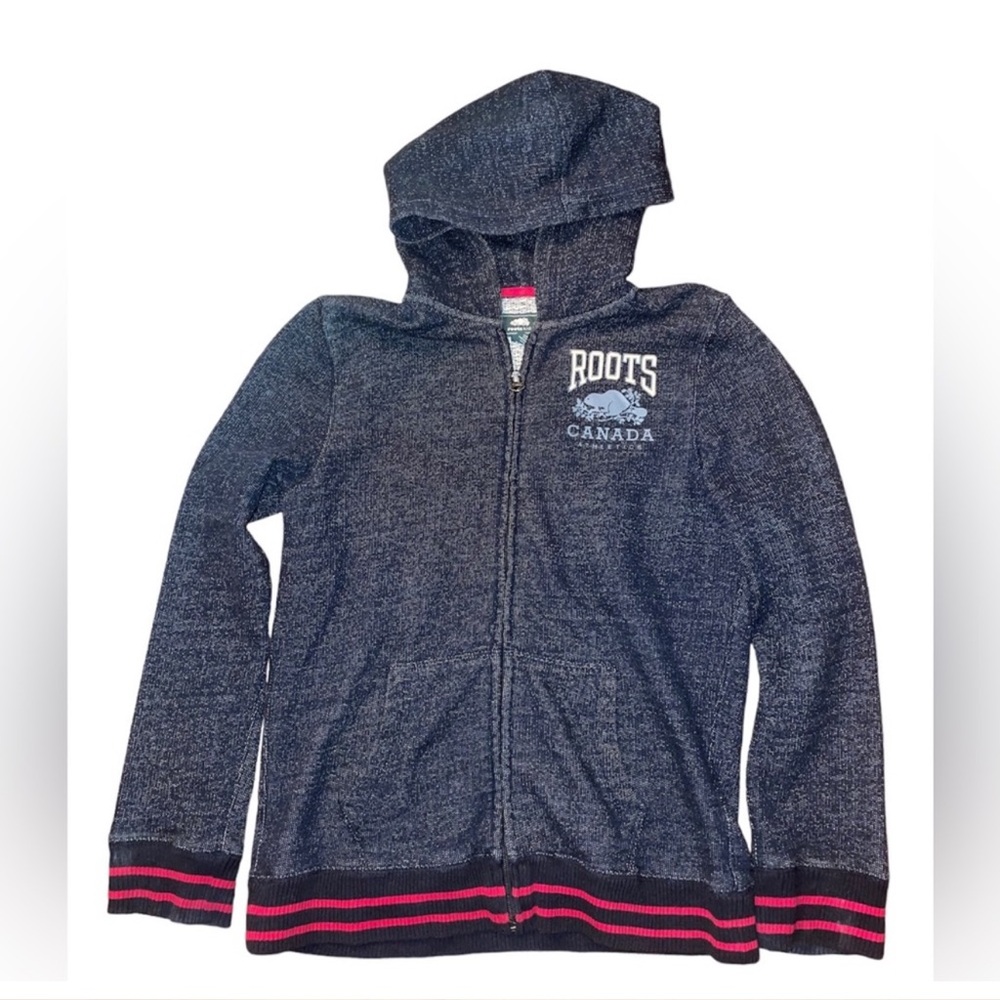 Roots Salt and Pepper Full Zip Hoodie Sweatshirt Youth XXL